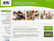 Tablet Screenshot of afw-regionhannover.de